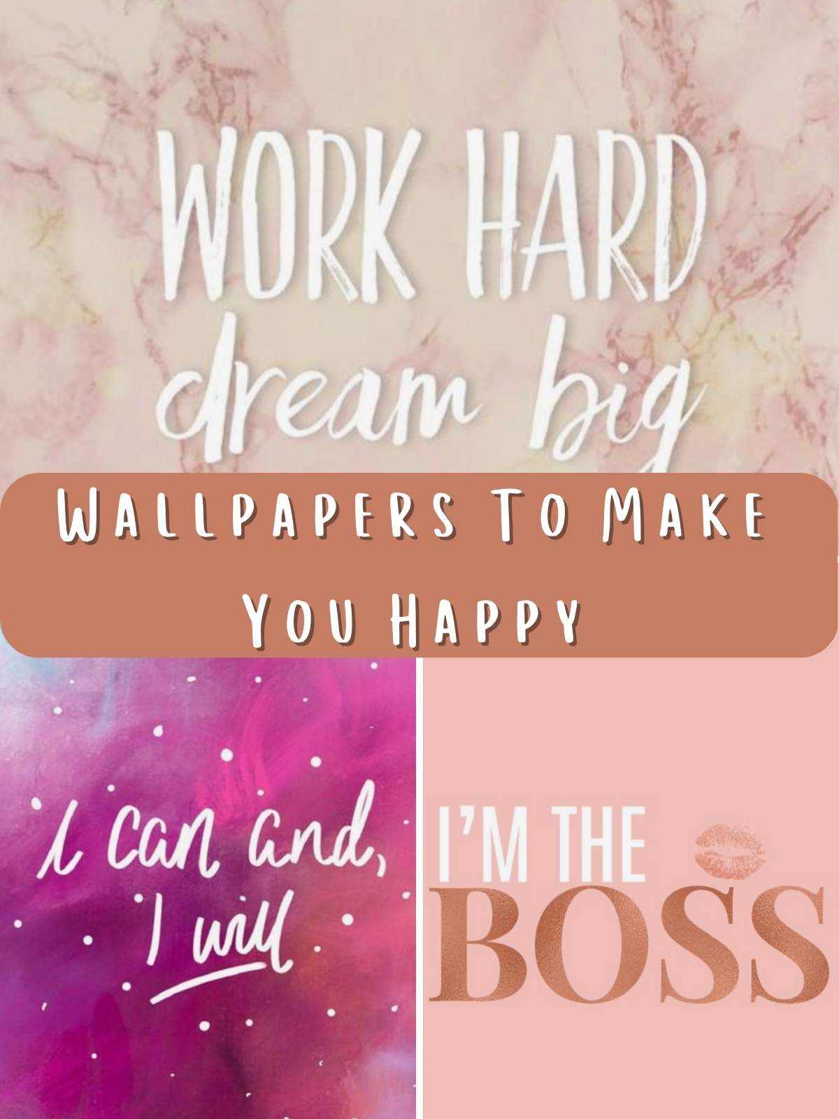 wallpapers to make you happy. 3 different photo examples.