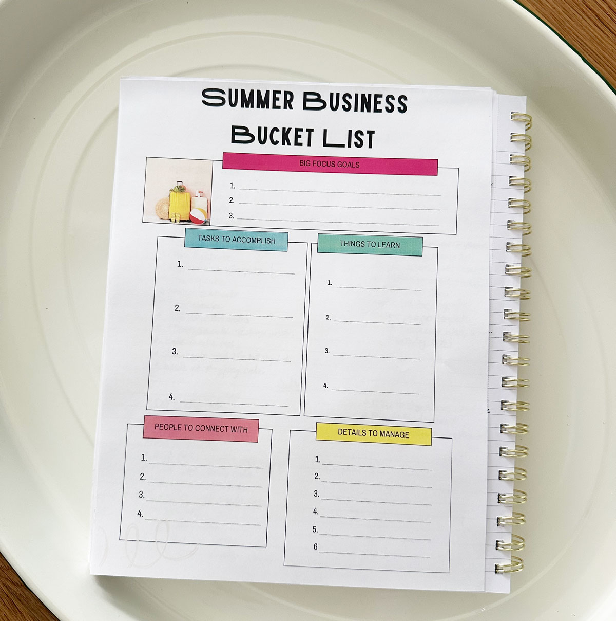 My summer business bucket list planning