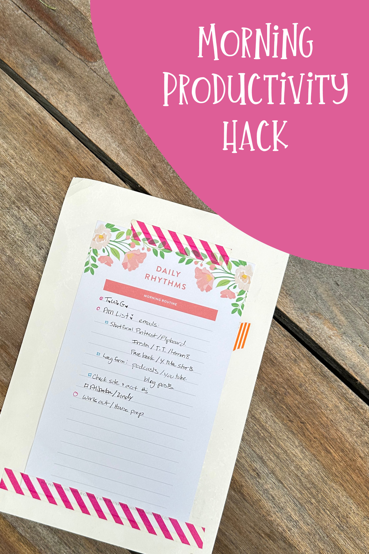 Morning Hit List Productivity Hack